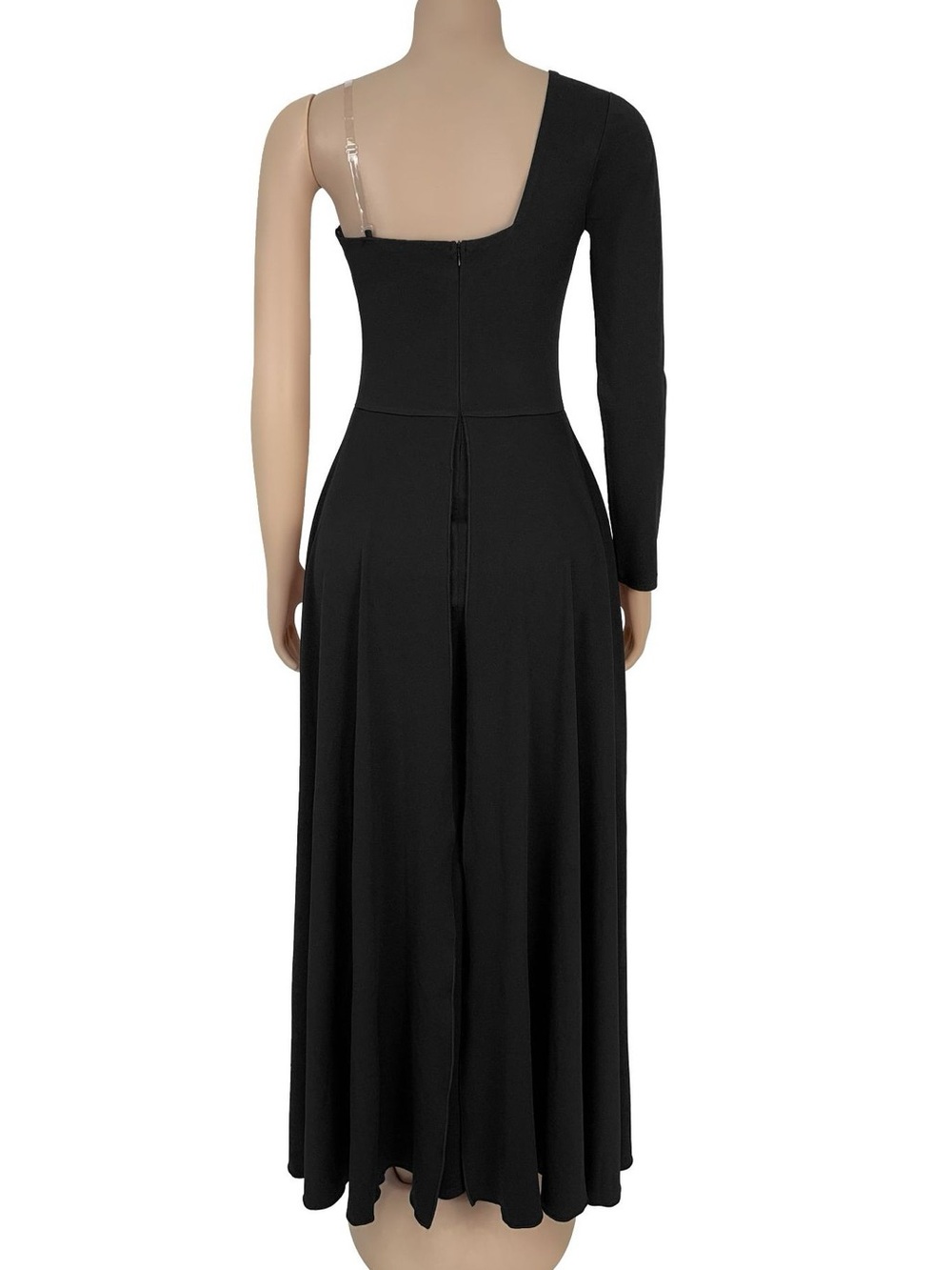 Slit Rhinestone One Shoulder Maxi Dress - Picture 6 of 7
